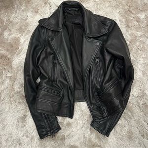 All saints leather coat